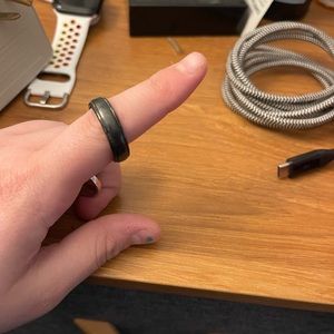 black tungsten ring size 11.5